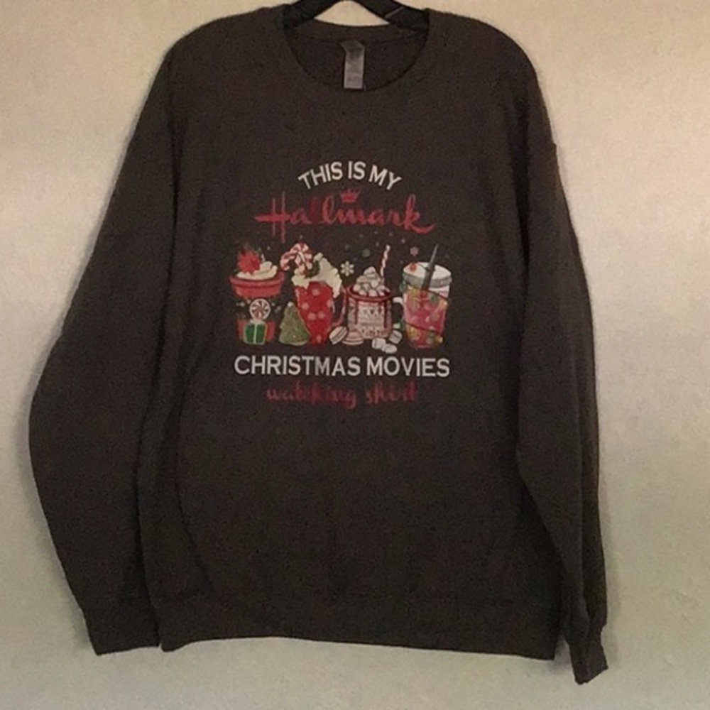 Hallmark Christmas Movies Crewneck Sweater - Dark Gray